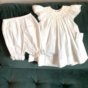 Baby Sen Smocked Dress with Bloomers